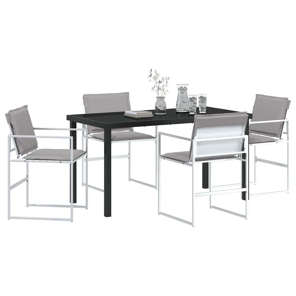 Sodo valgomojo komplektas 5 pcs Balta 140 x 70 x 73 cm