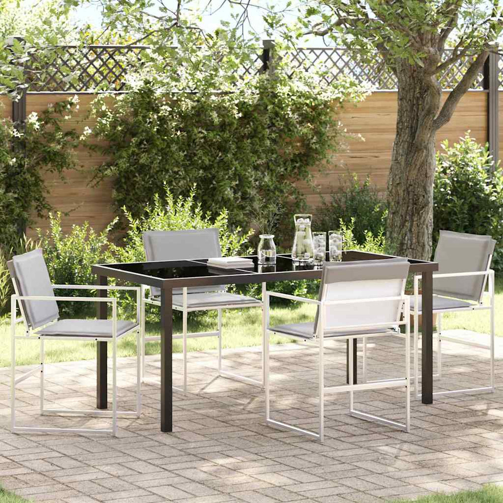 Sodo valgomojo komplektas 5 pcs Balta 160 x 80 x 73 cm