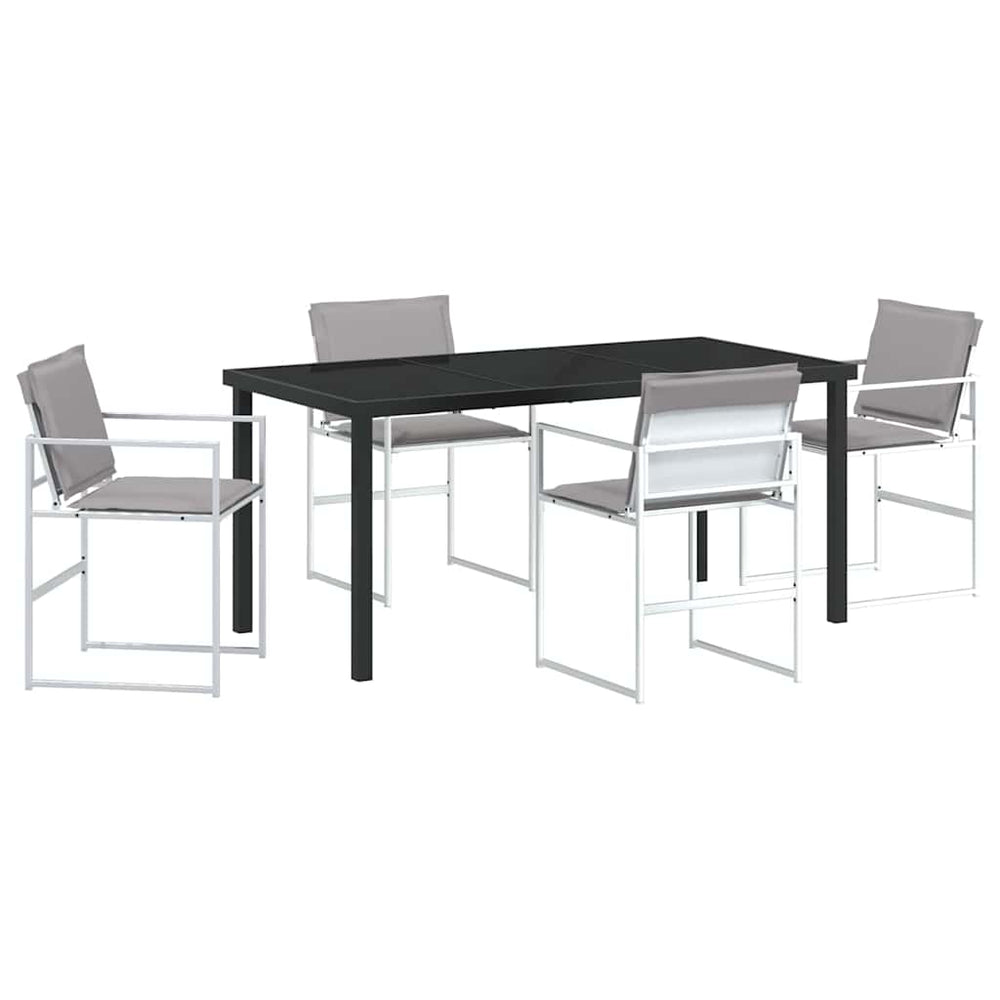 Sodo valgomojo komplektas 5 pcs Balta 160 x 80 x 73 cm