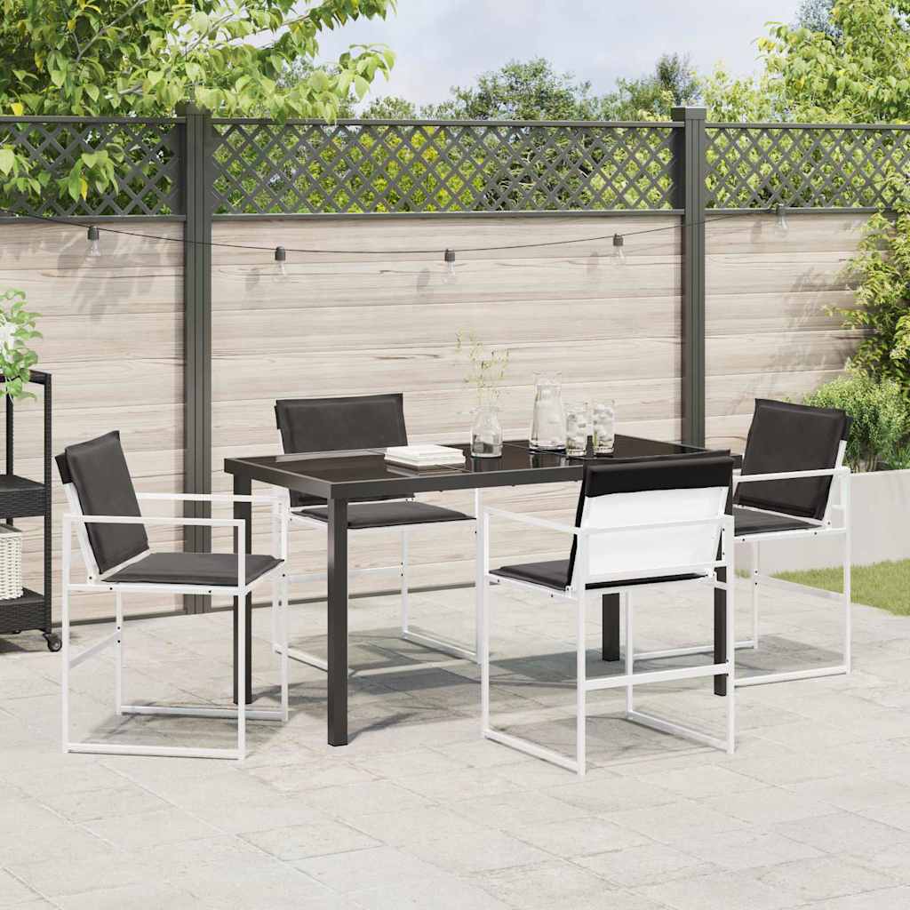 Sodo valgomojo komplektas 5 pcs Balta 140 x 70 x 73 cm