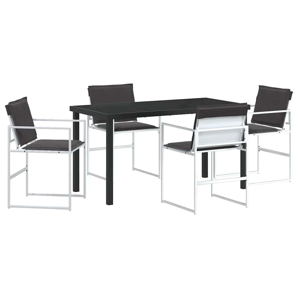 Sodo valgomojo komplektas 5 pcs Balta 140 x 70 x 73 cm