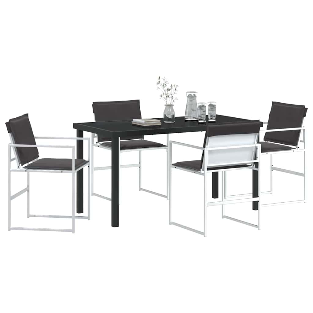 Sodo valgomojo komplektas 5 pcs Balta 140 x 70 x 73 cm