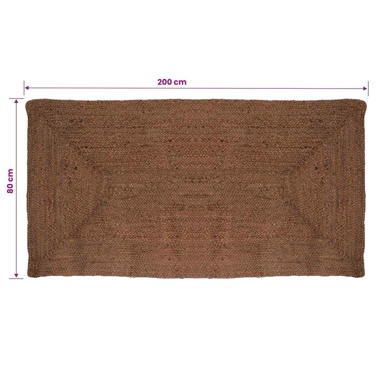 Kilimas Pilka 80 x 200 cm Džiutas
