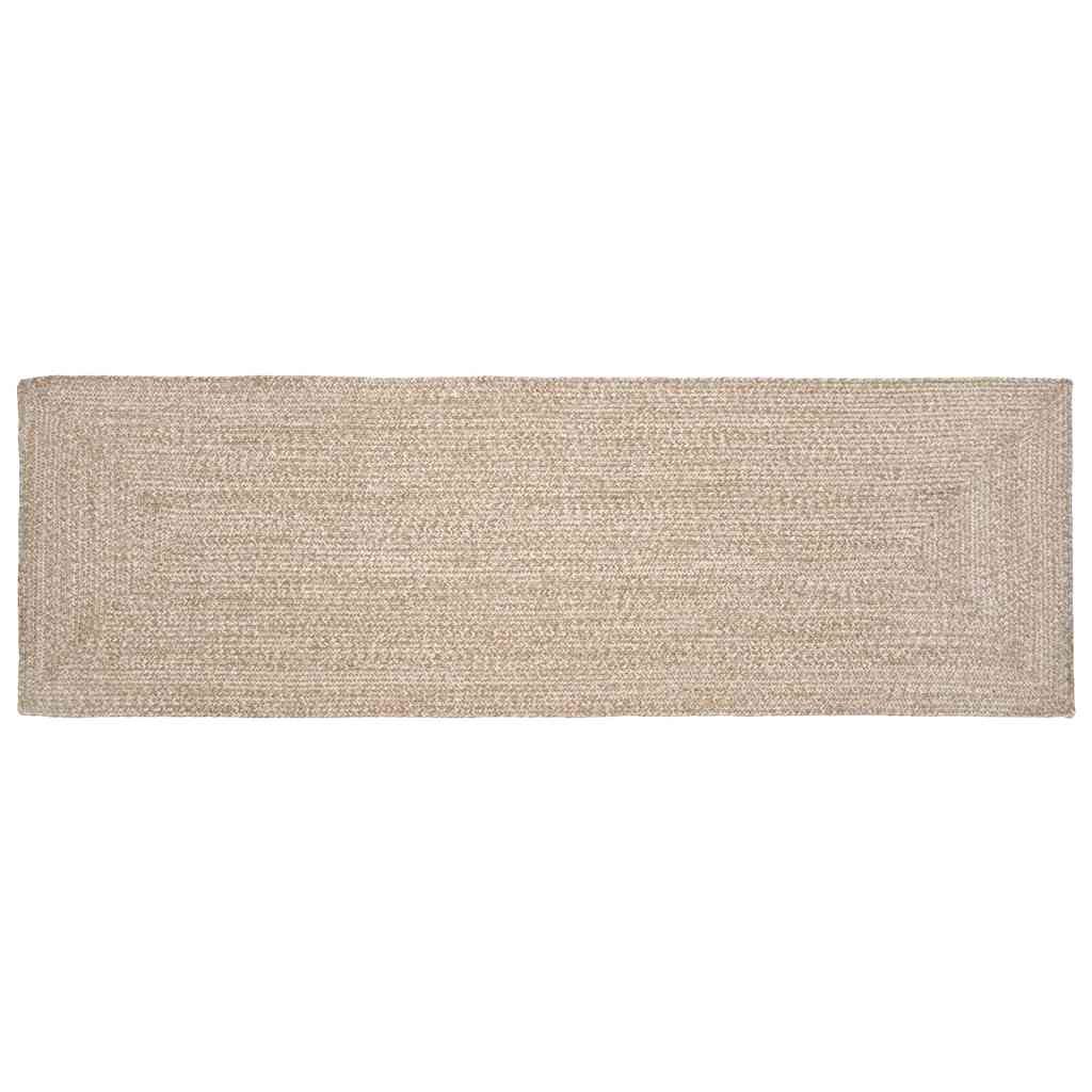 Kilimas Natūrali ir balta 80 x 250 cm Džiutas