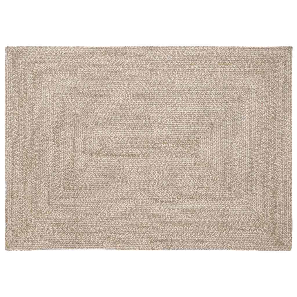 Zoninės kiliminės dangos Natūrali ir Balta 120 x 170 cm Džiutas