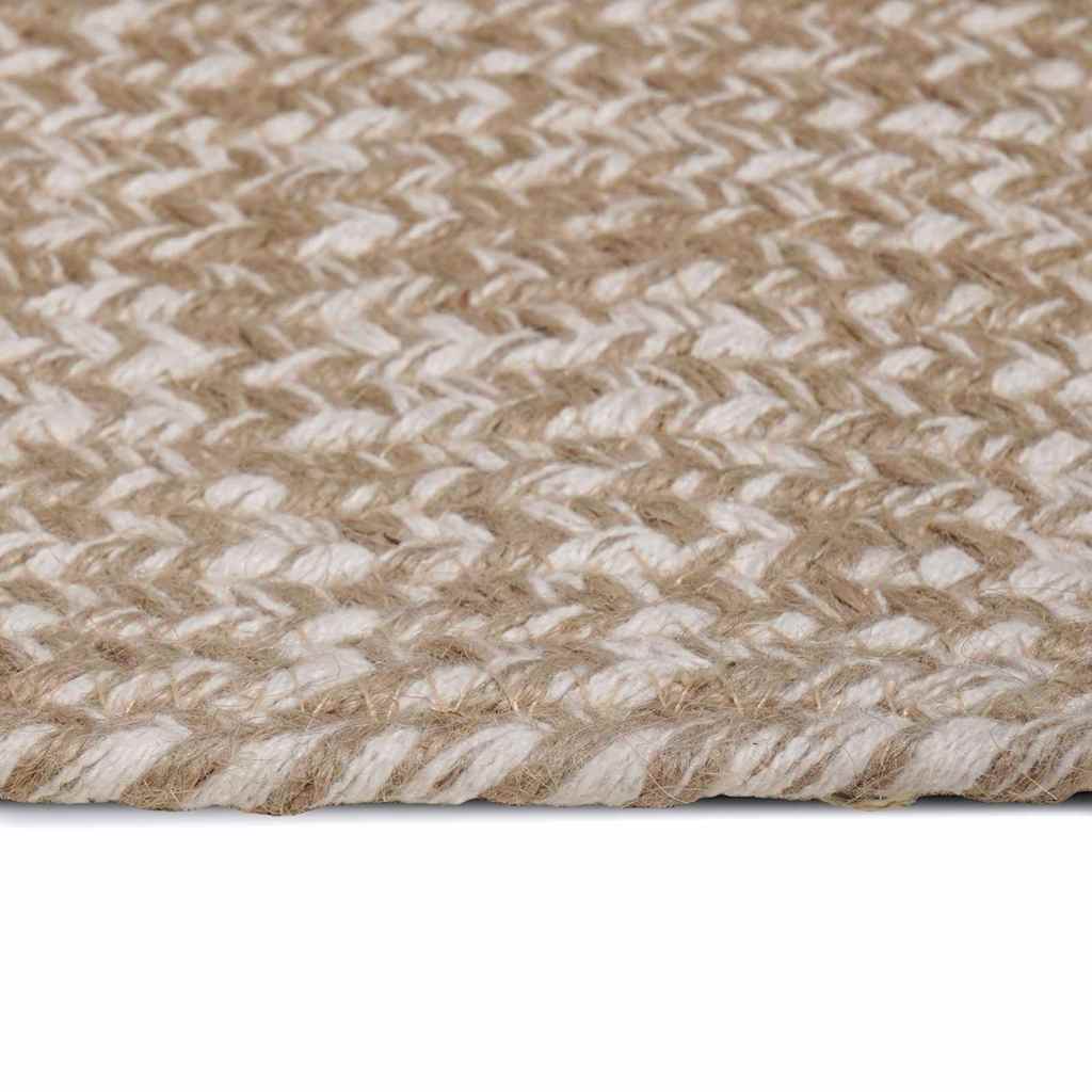 Kilimas Natūrali ir Balta 200 x 200 cm Džiutas