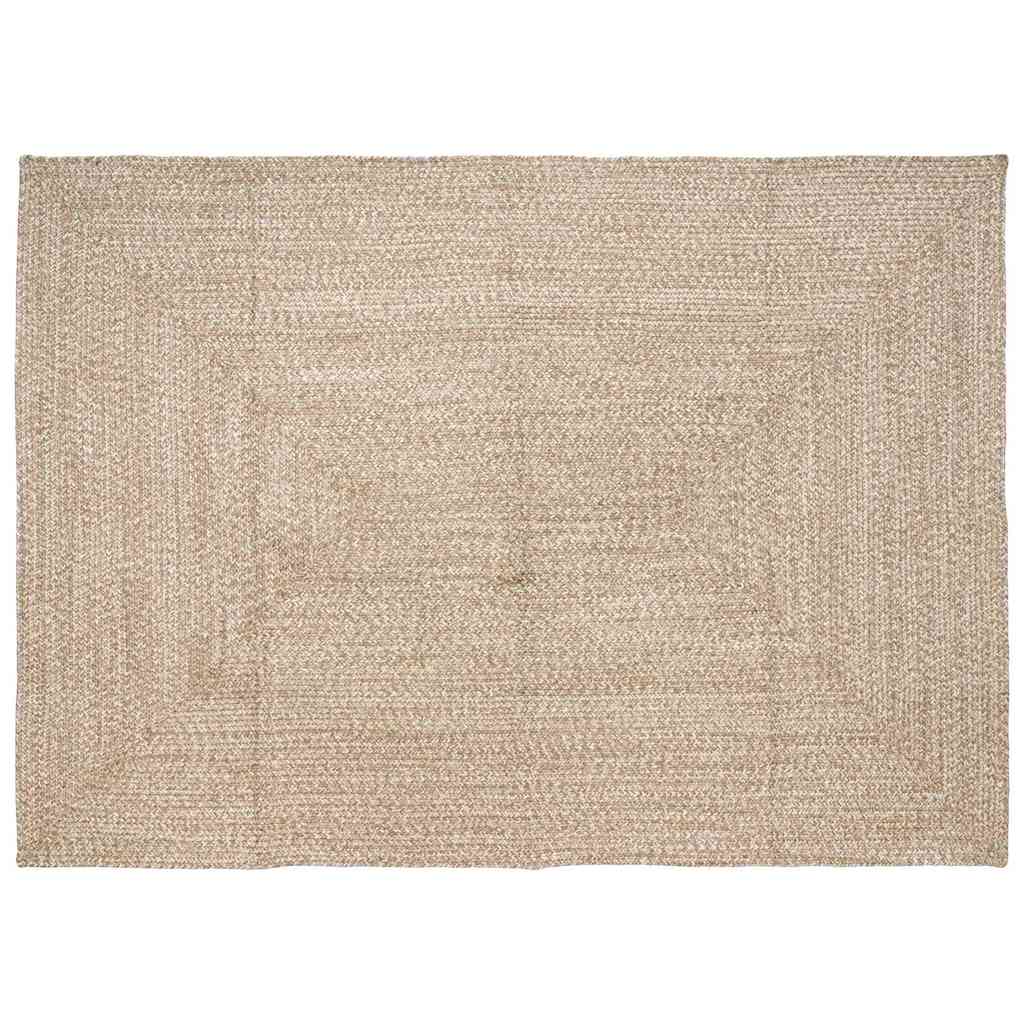 Paklājs Pīta apdare Dabīga un balta 200 x 290 cm Džuta
