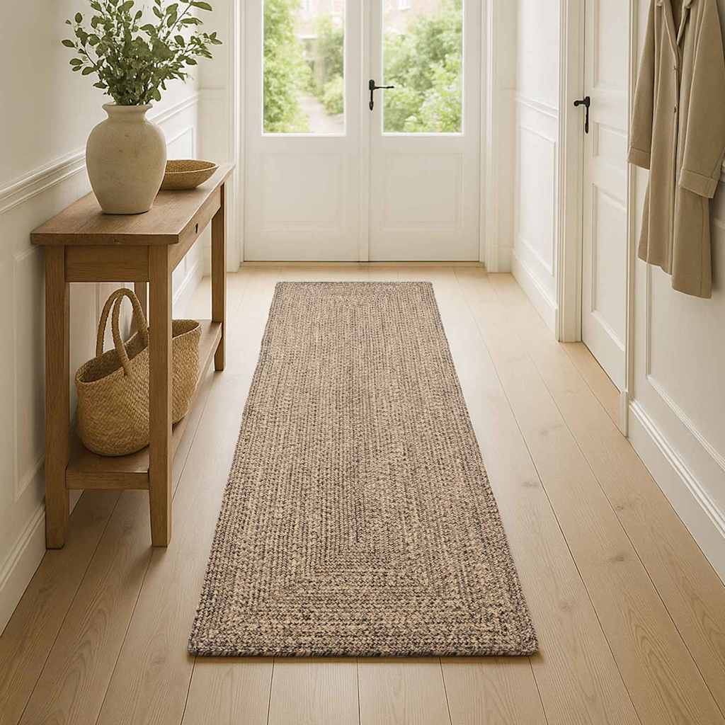 Kilimas Natūrali ir juoda 80 x 150 cm Džiutas