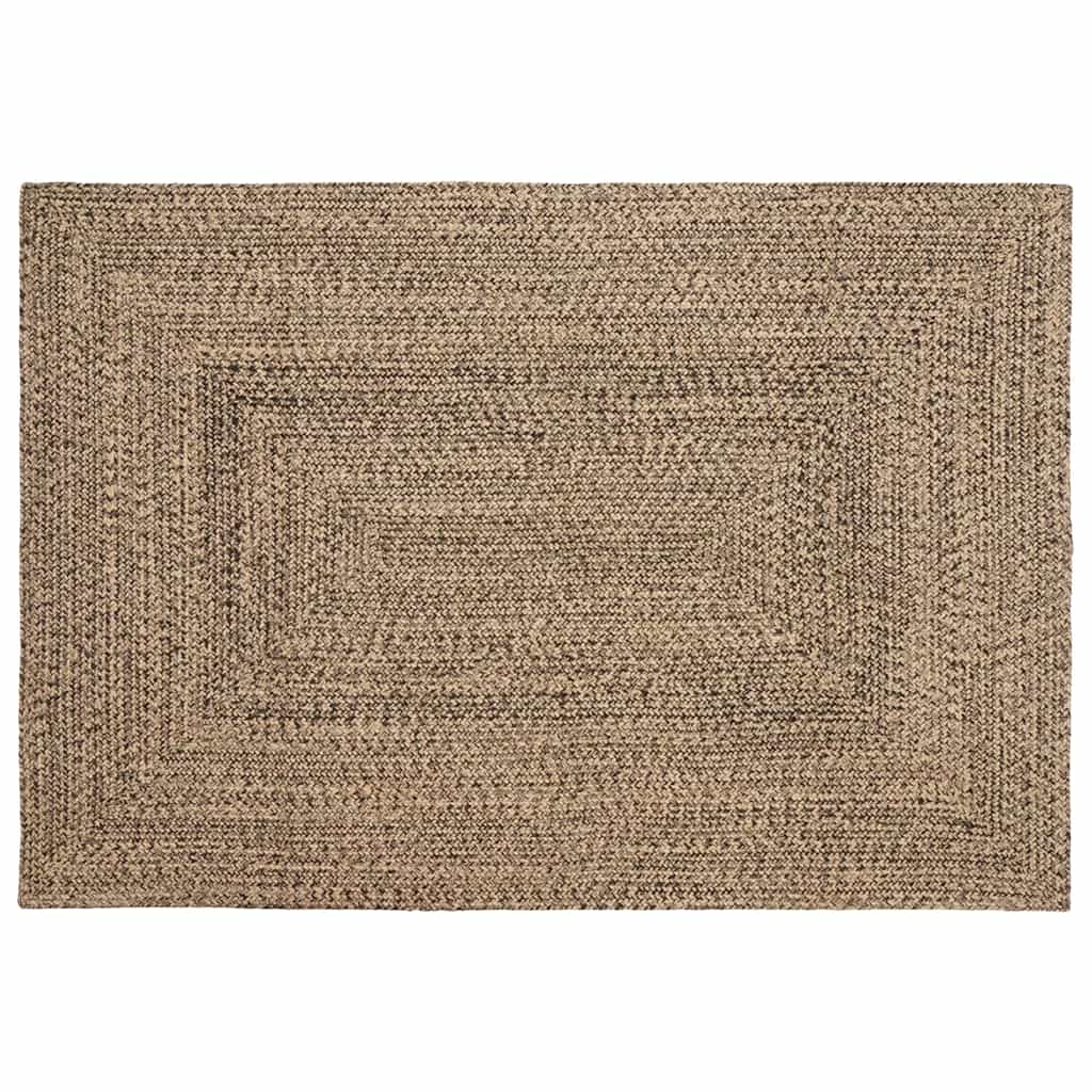 Paklājs Dabīgs un melns 120 x 170 cm Džuts
