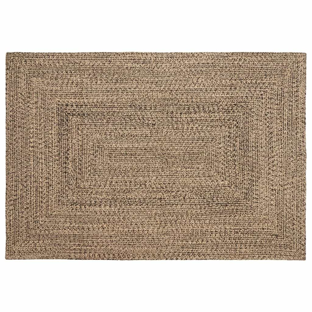 Zoninės kiliminės dangos Natūrali ir juoda 140 x 200 cm Džiutas
