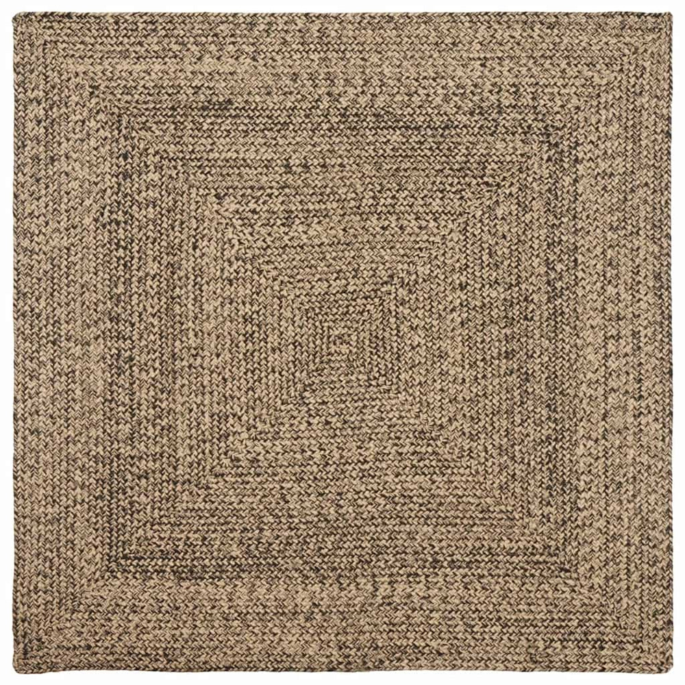 Zoninės kiliminės dangos Natūrali ir juoda 160 x 160 cm Džiutas