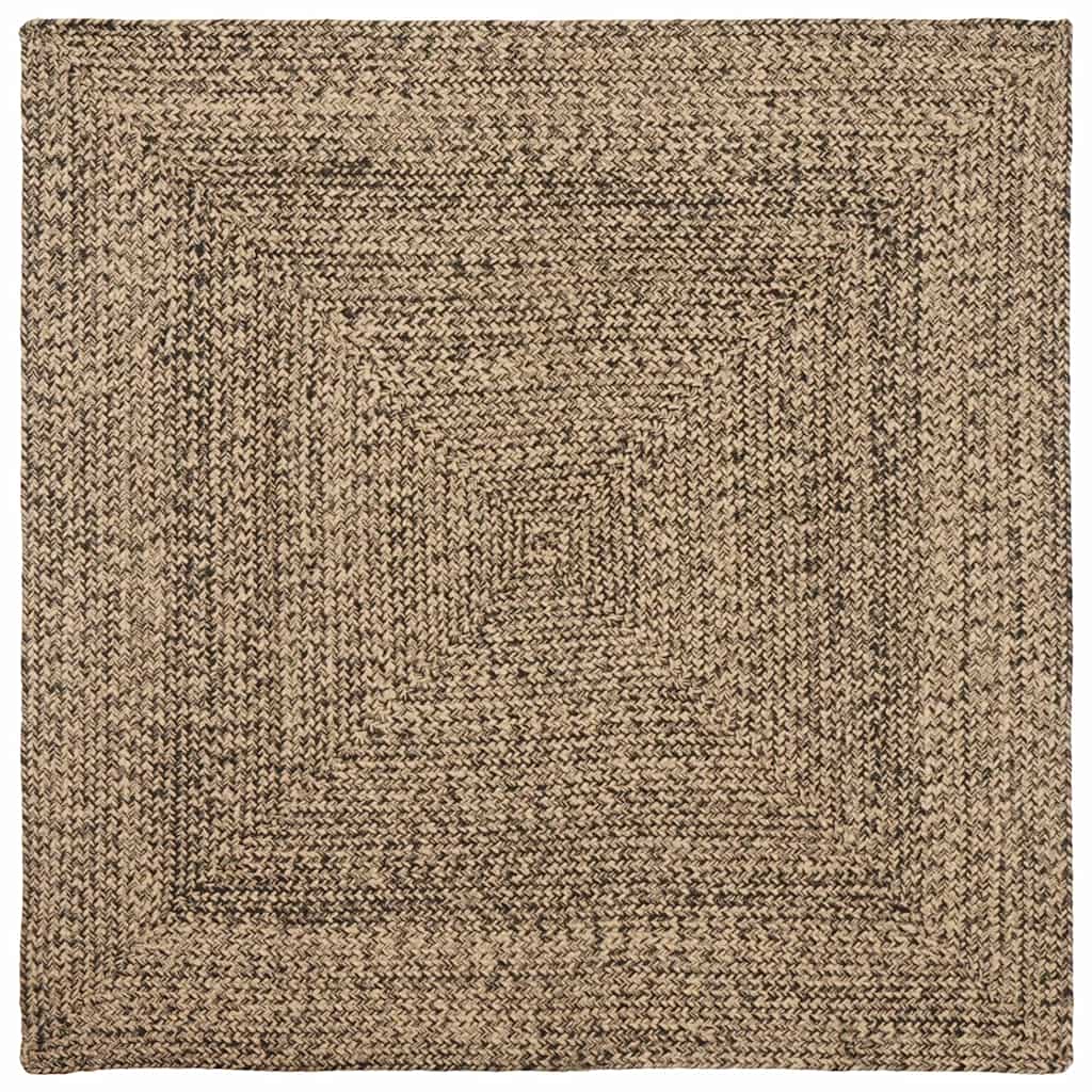 Zoninės kiliminės dangos Natūrali ir juoda 160 x 160 cm Džiutas