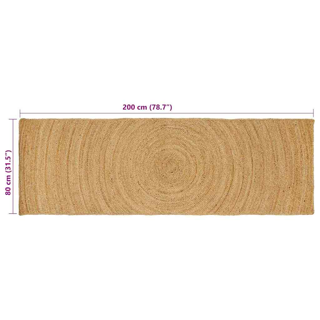 Zoninės kiliminės dangos Stačiakampio Ruda 80 x 200 cm Džiutas