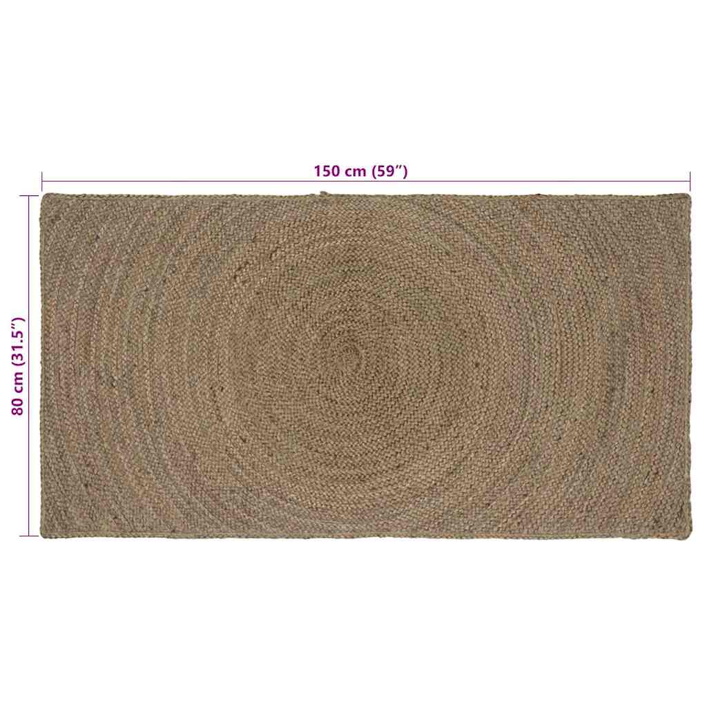 Zoninės kiliminės dangos Stačiakampio Pilka 80 x 150 cm Džiutas