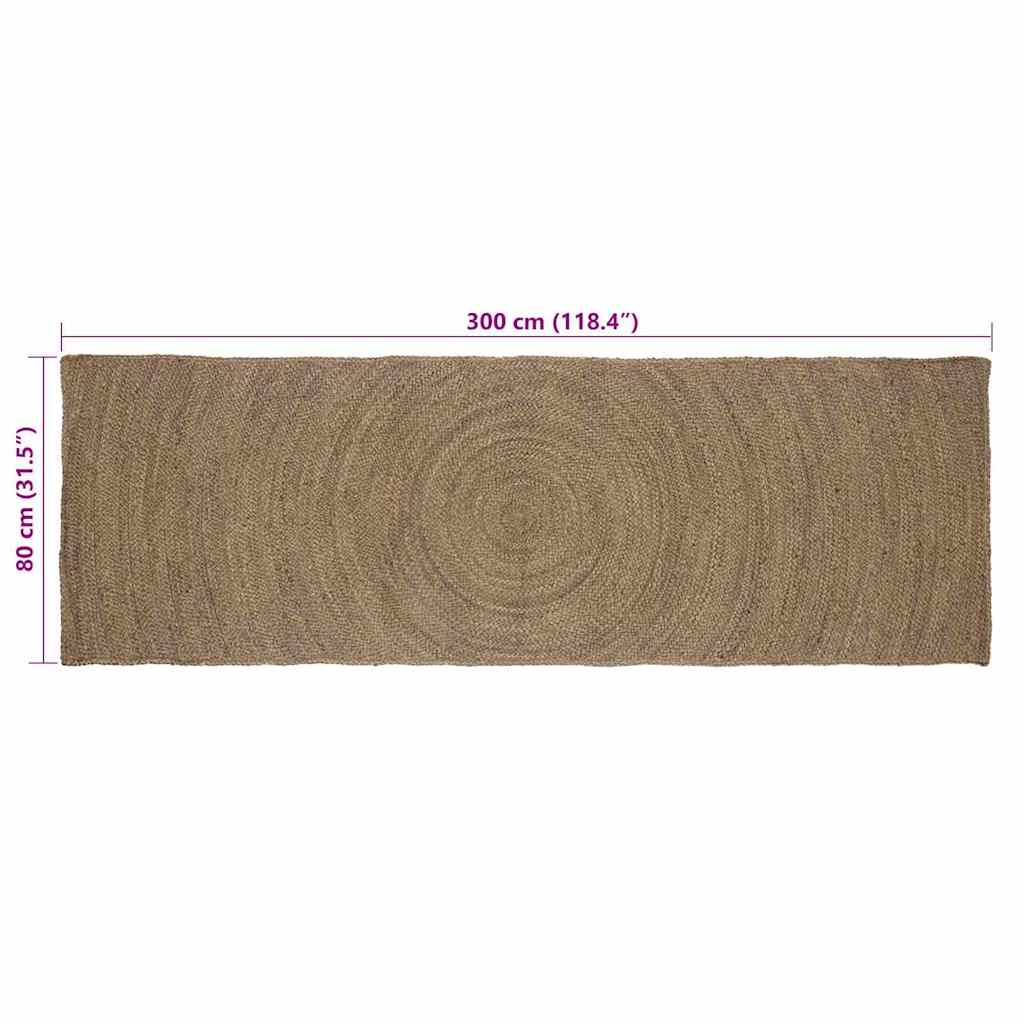 Zoninės kiliminės dangos Stačiakampio Pilka 80 x 300 cm Džiutas