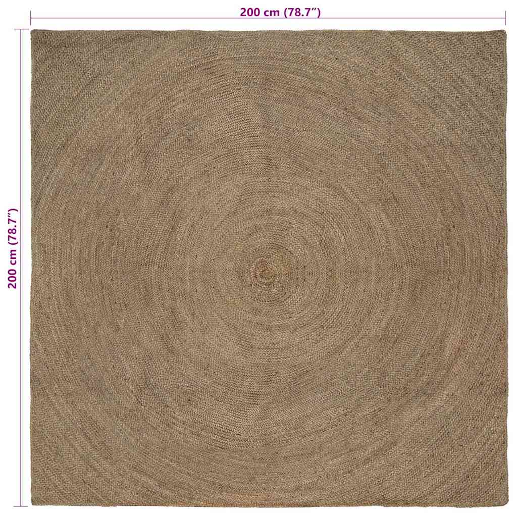 Zoninės kiliminės dangos Pilka 200 x 200 cm Džiutas