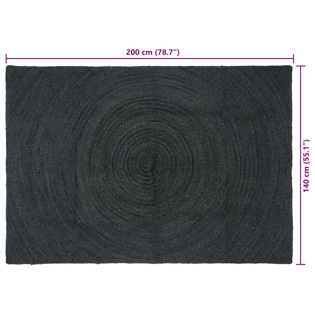 Zoninės kiliminės dangos Tamsiai pilka 140 x 200 cm Džiutas