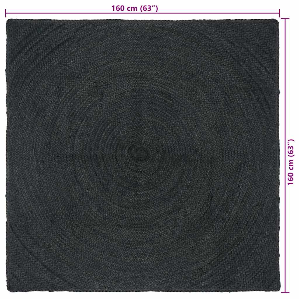 Zoninės kiliminės dangos Tamsiai pilka 160 x 160 cm Džiutas