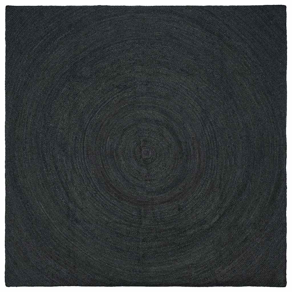 Zonas paklājs Tumši pelēks 240 x 240 cm Džuta