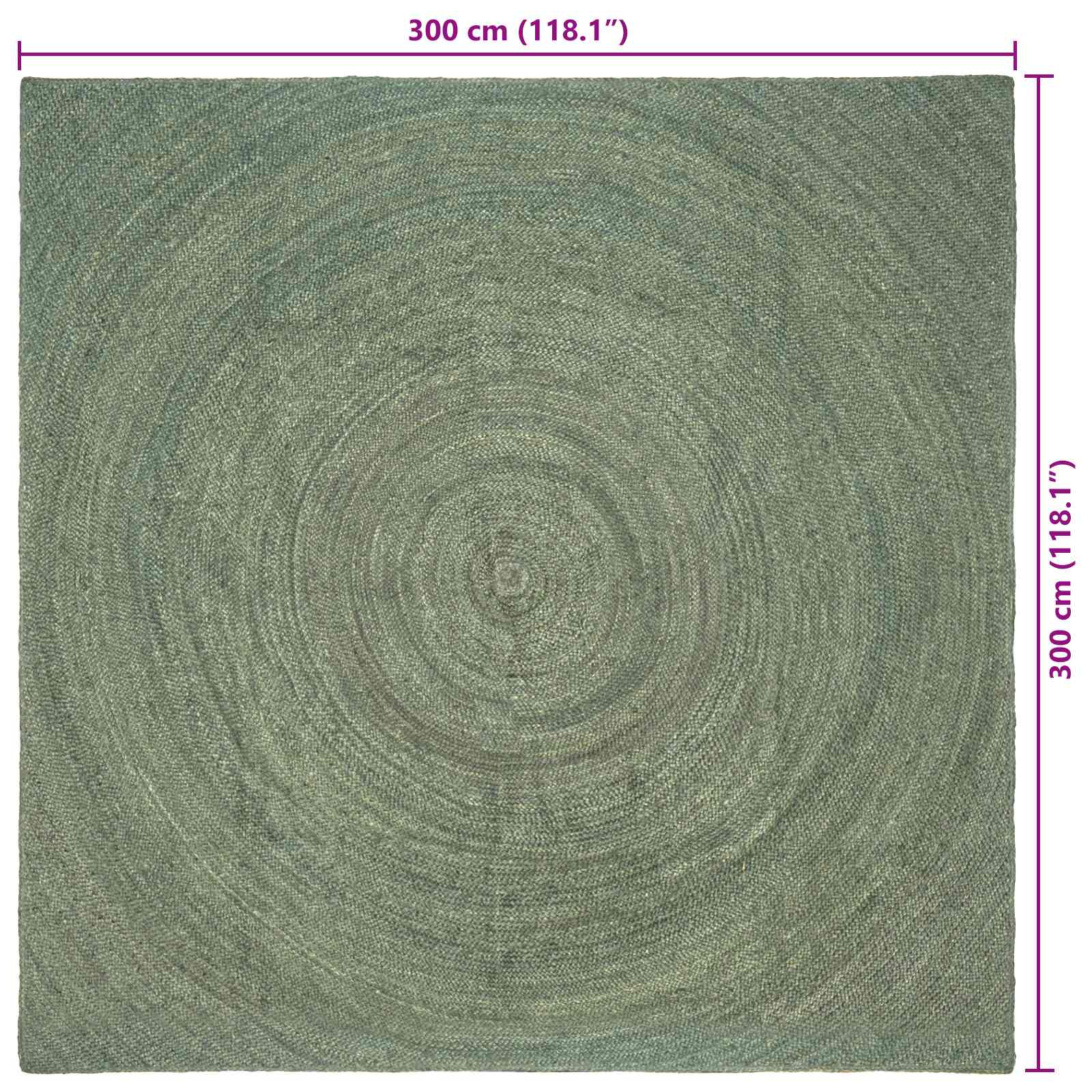 Zoninės kiliminės dangos Alyvuogių žalia 300 x 300 cm Džiutas