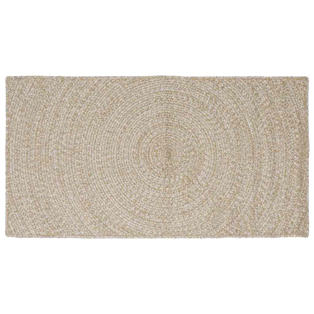 Zoninės kiliminės dangos Natūrali ir Balta 80 x 150 cm Džiutas