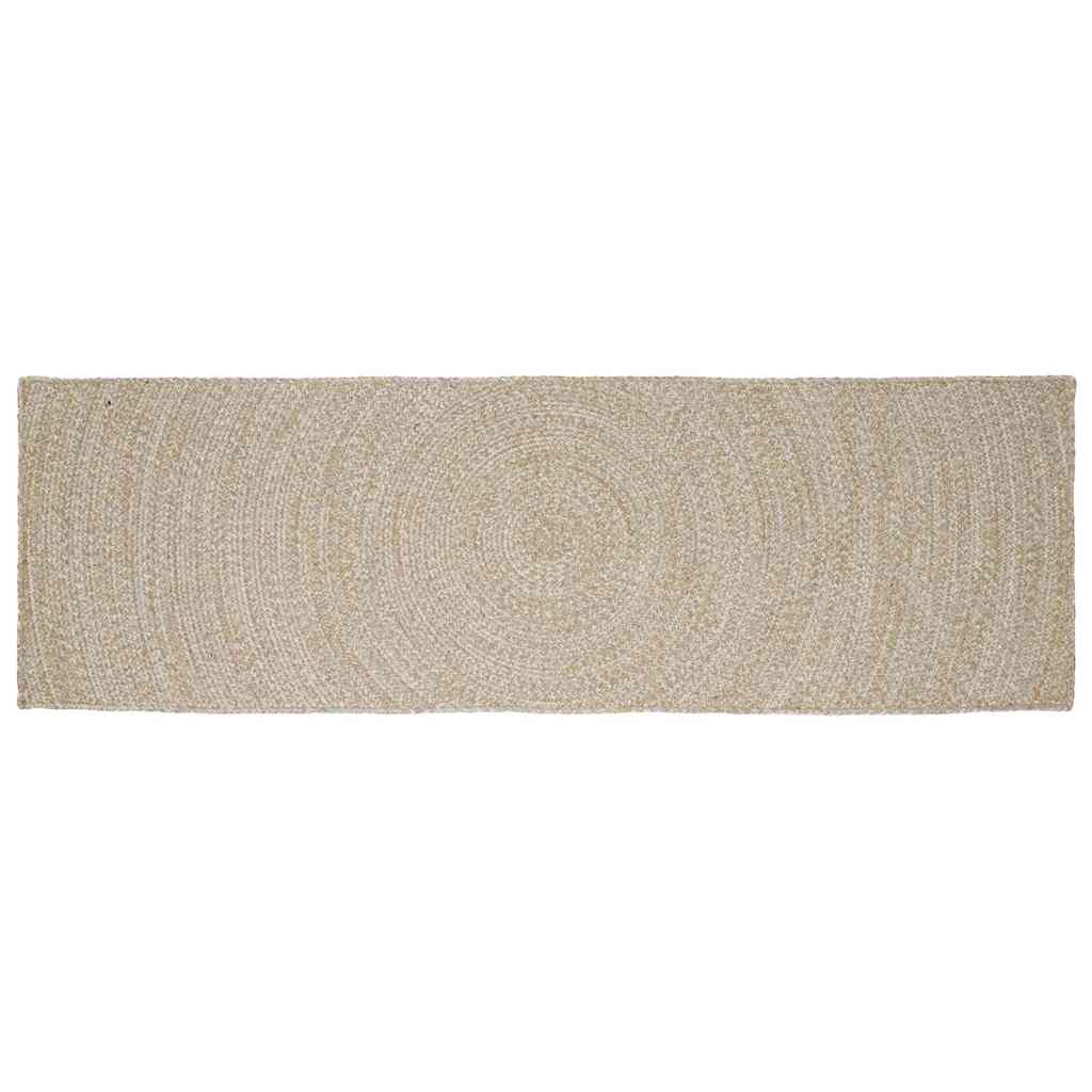 Zoninės kiliminės dangos Natūrali ir Balta 80 x 250 cm Džiutas