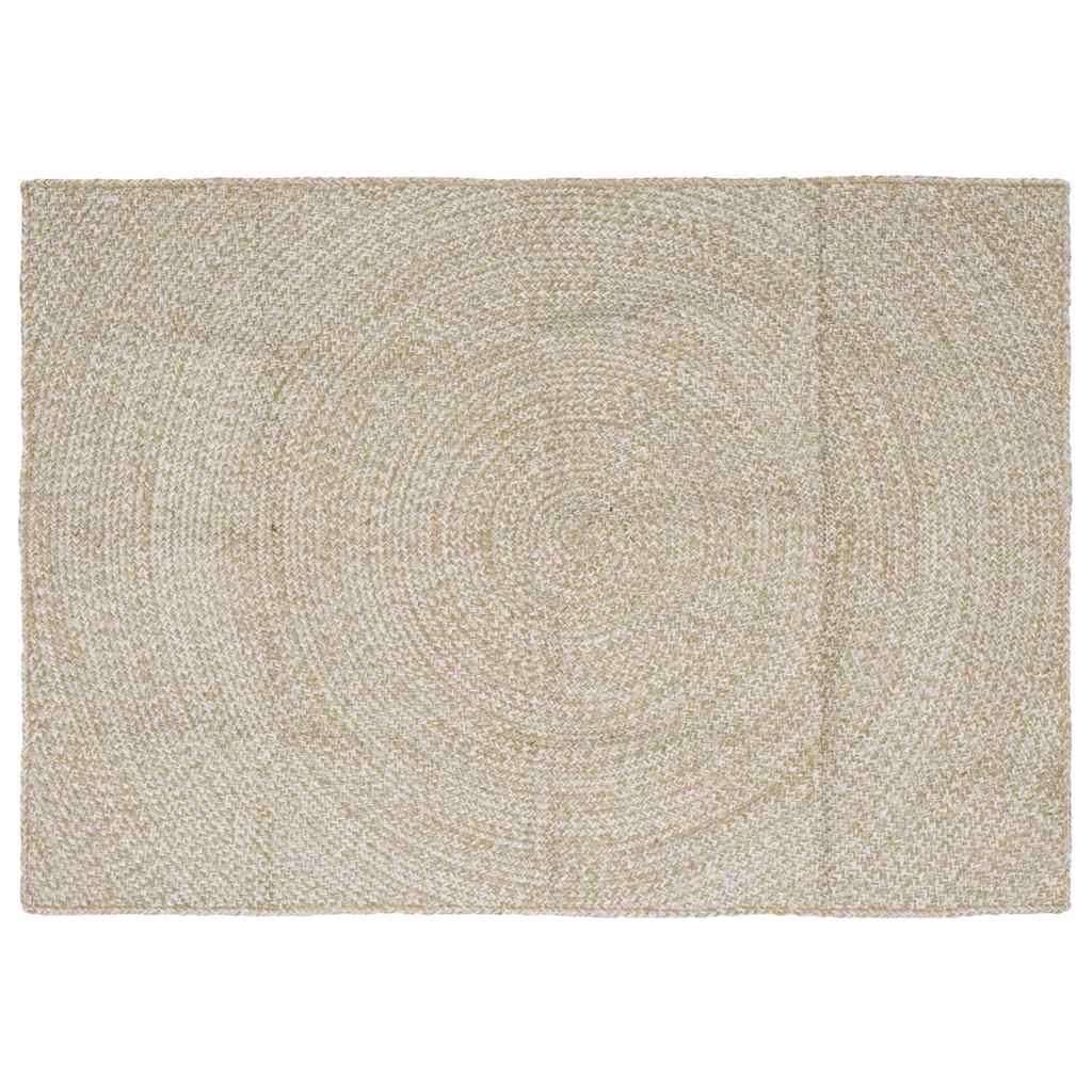 Zoninės kiliminės dangos Natūrali ir Balta 140 x 200 cm Džiutas