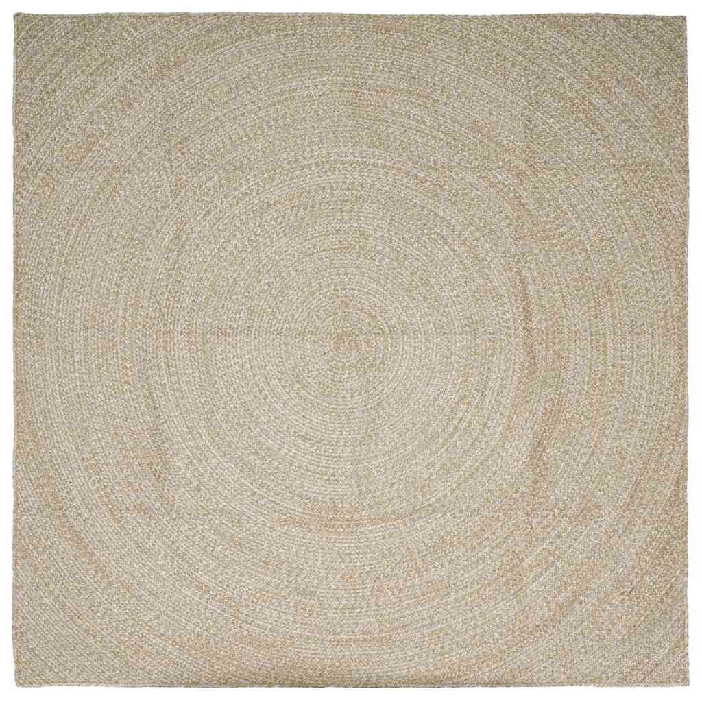 Zonas paklājs Dabīgā un Baltā 200 x 200 cm Džuta
