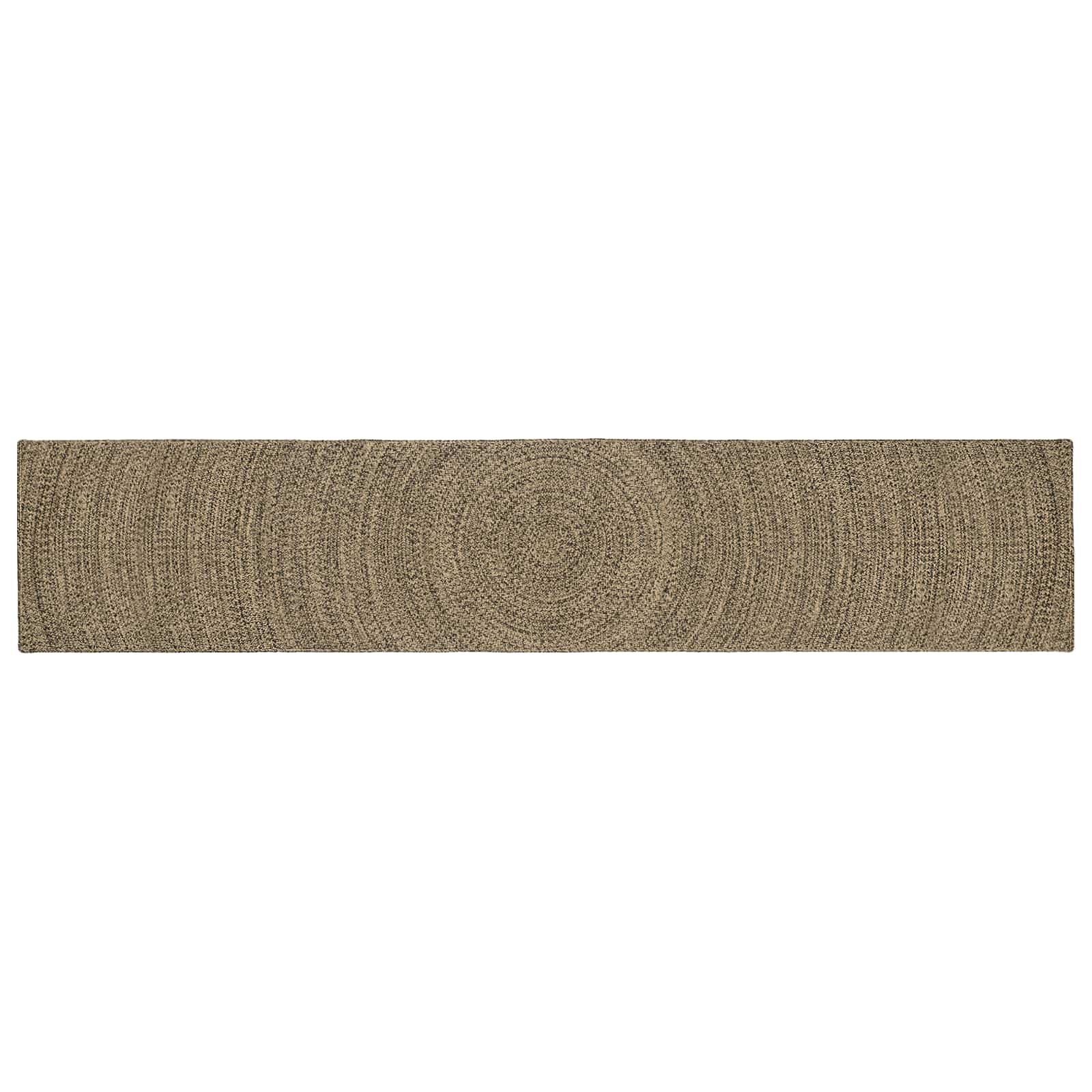 Zoninės kiliminės dangos Natūrali ir juoda 60 x 400 cm Džiutas