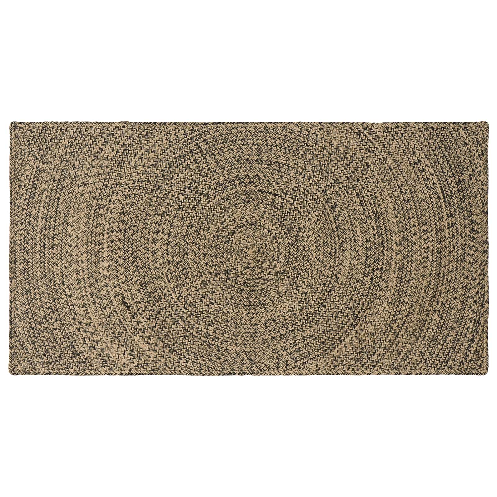 Zoninės kiliminės dangos Natūrali ir juoda 80 x 150 cm Džiutas
