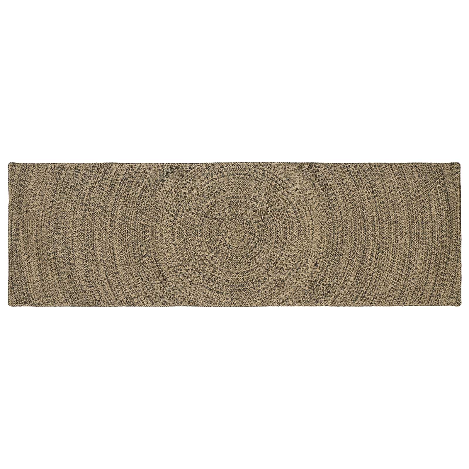 Zoninės kiliminės dangos Natūrali ir juoda 80 x 300 cm Džiutas