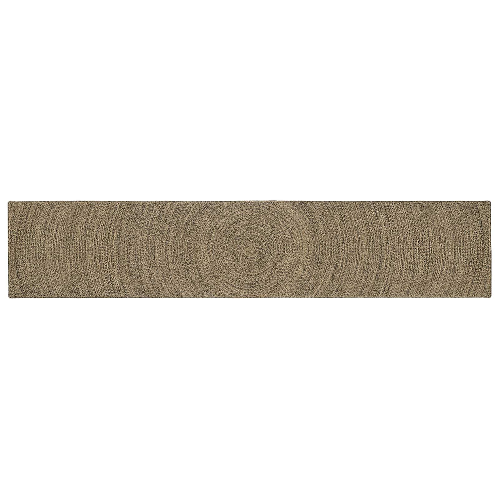 Zoninės kiliminės dangos Natūrali ir juoda 80 x 400 cm Džiutas