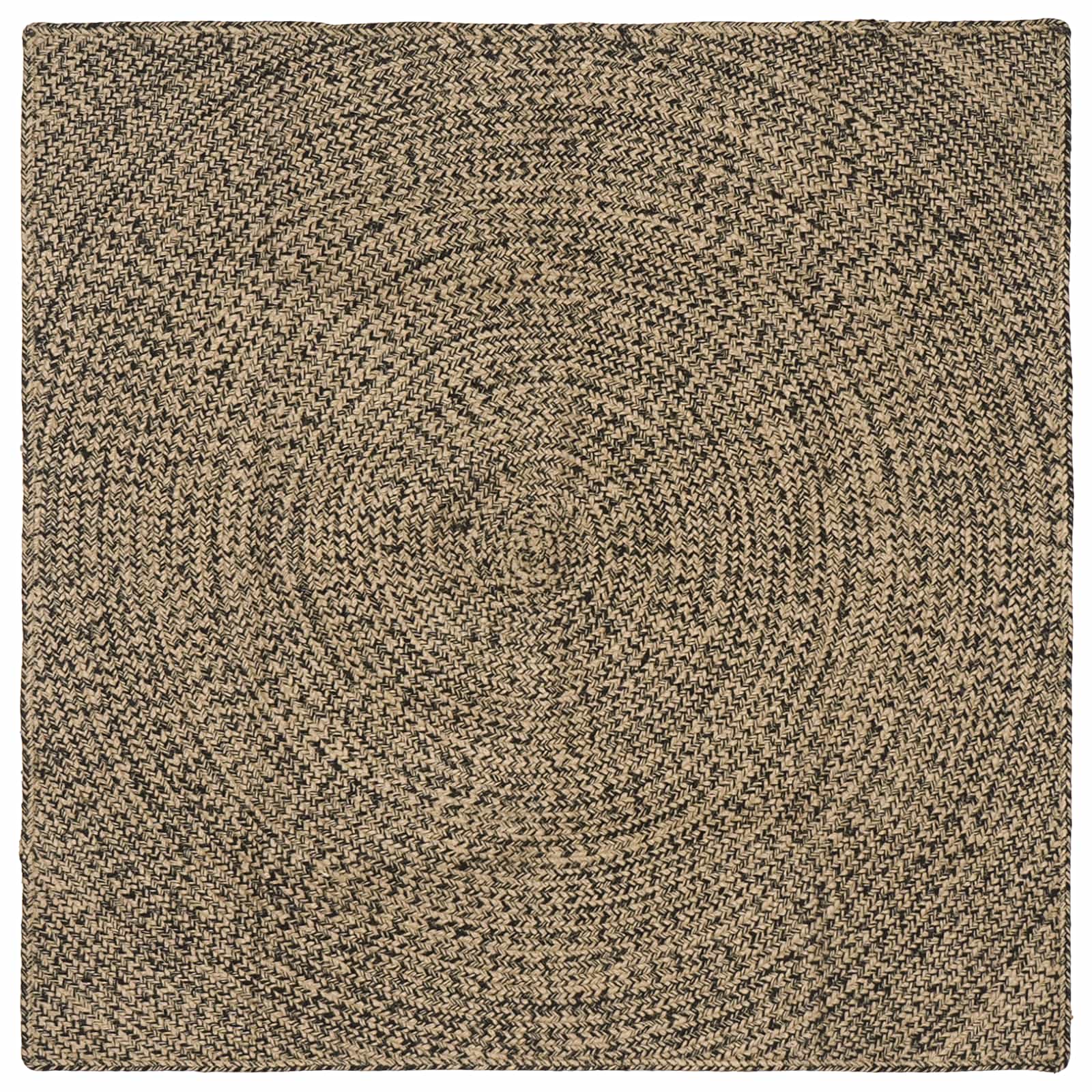 Zoninės kiliminės dangos Natūrali ir juoda 120 x 120 cm Džiutas