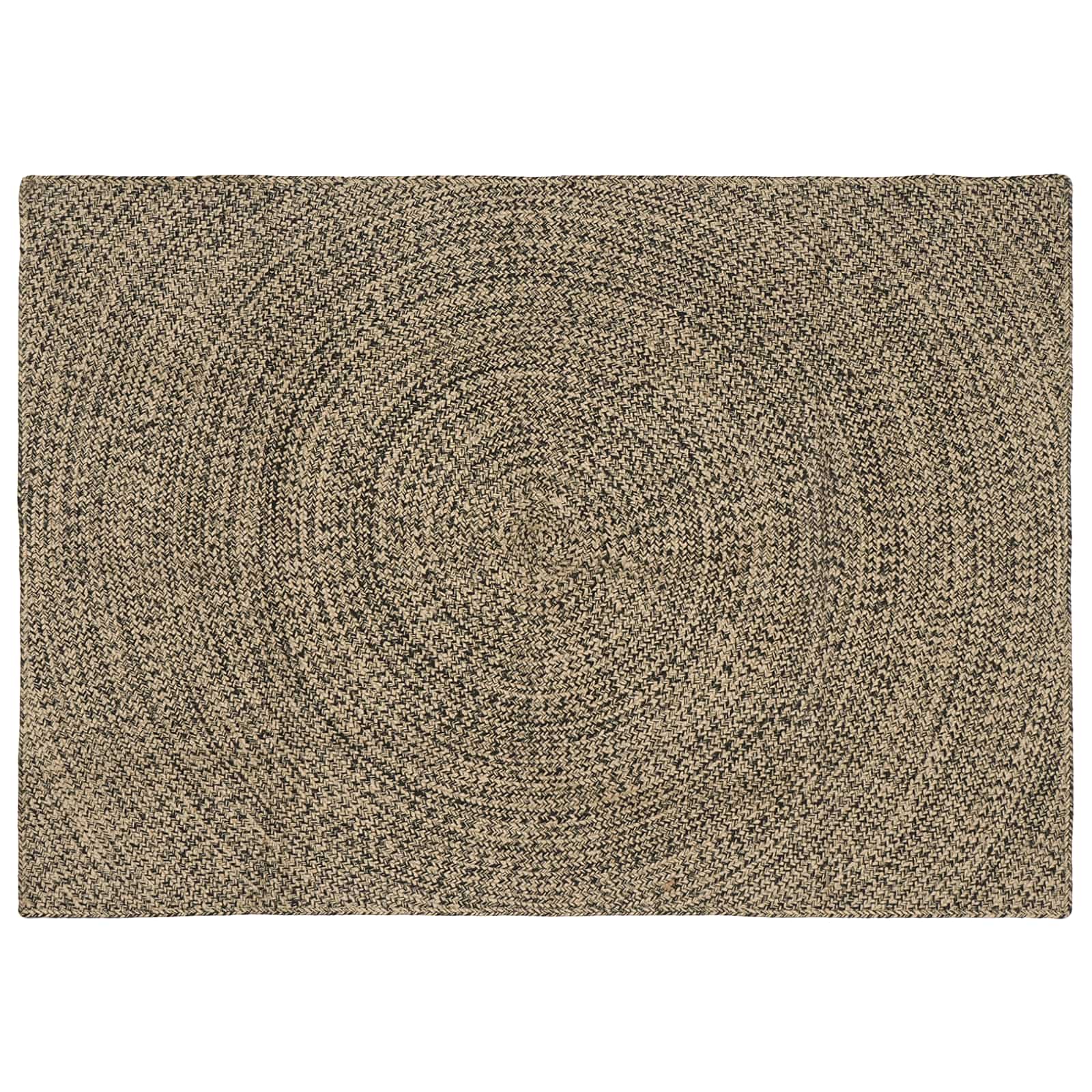 Zoninės kiliminės dangos Natūrali ir juoda 120 x 170 cm Džiutas