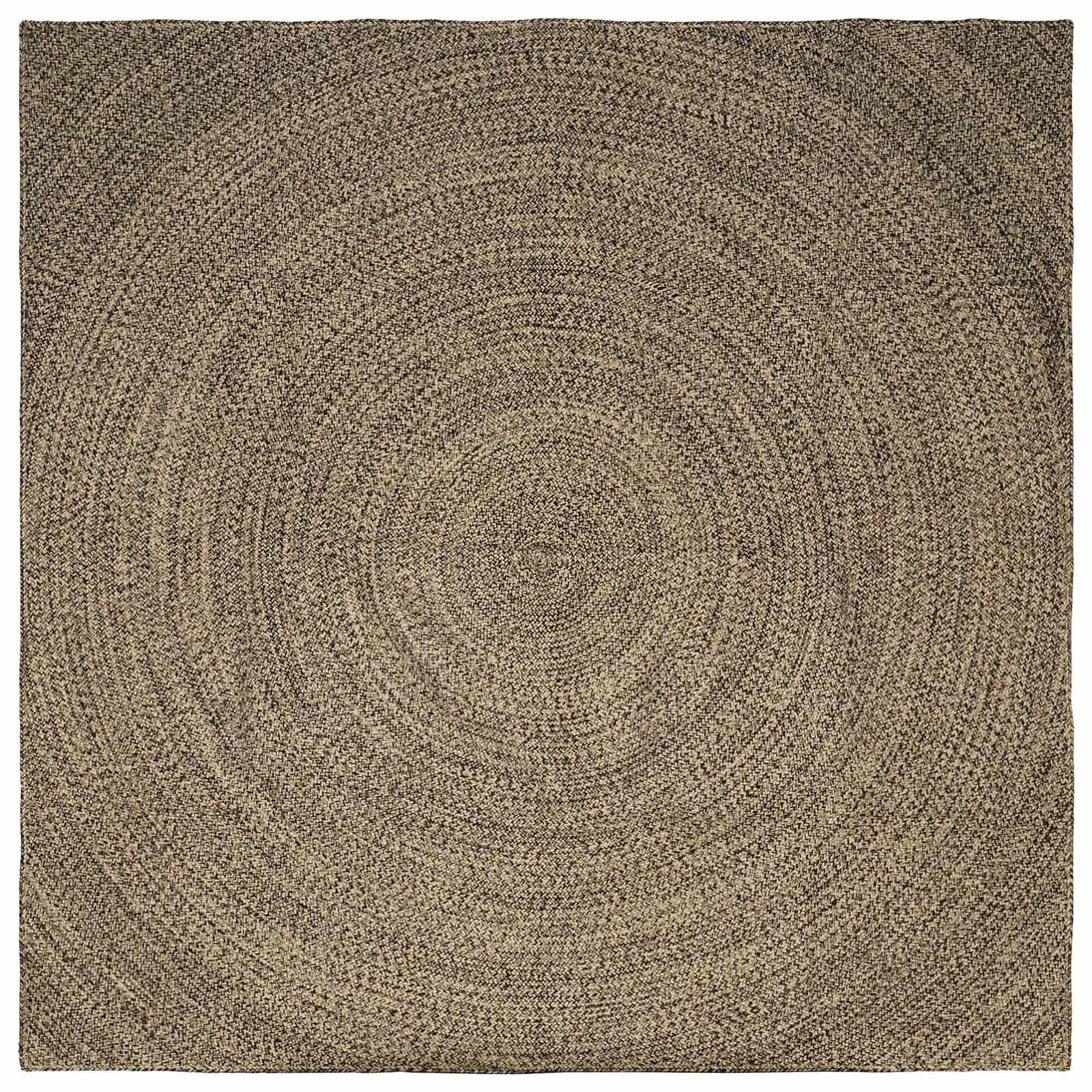 Zoninės kiliminės dangos Natūrali ir juoda 200 x 200 cm Džiutas