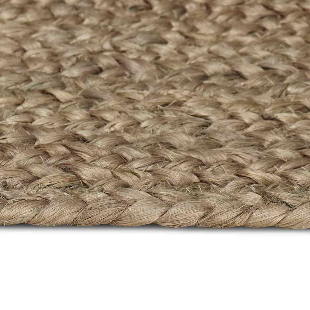 Rug Natural and Black 300 x 300 cm Jute