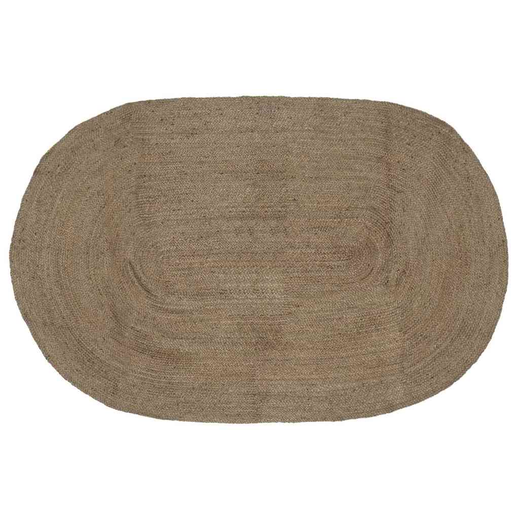 Rug Natural and Black 300 x 300 cm Jute