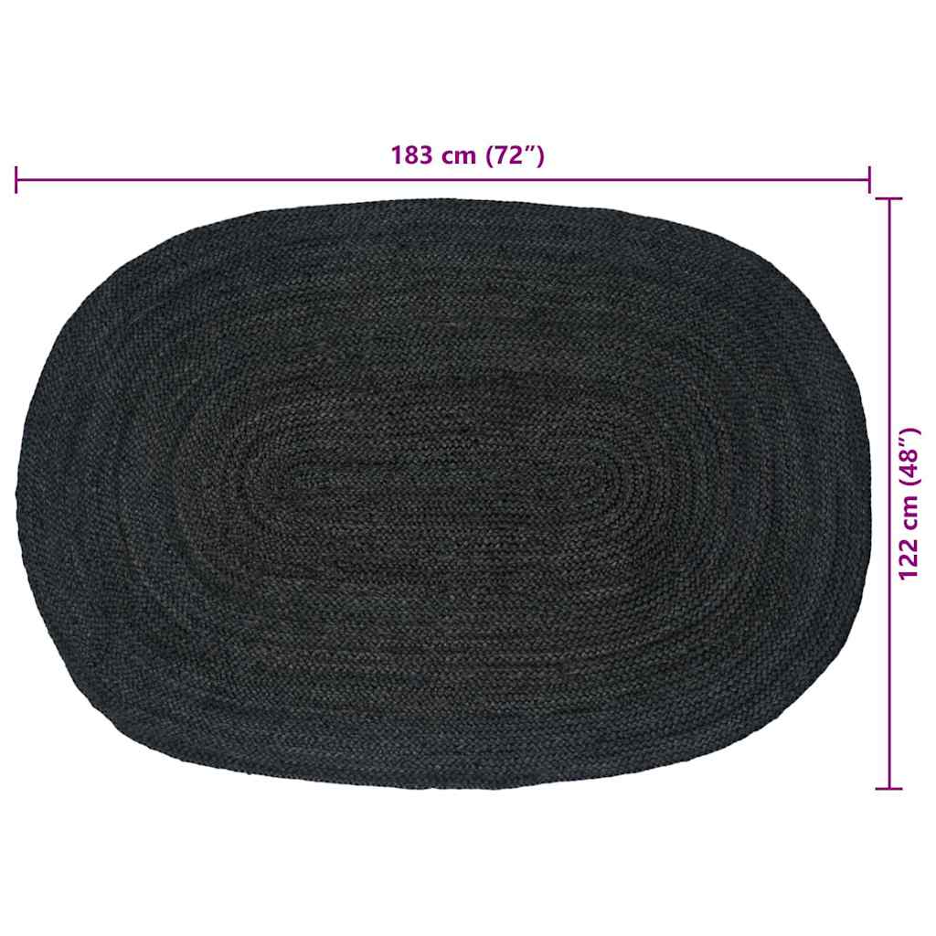 Kilimas Natūrali ir juoda 300 x 300 cm Džiutas