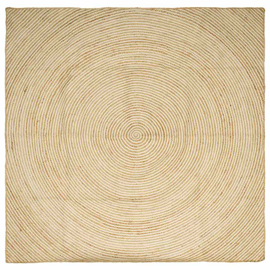 Paklājs Dabīgs un Balts 300 x 300 cm Džuts