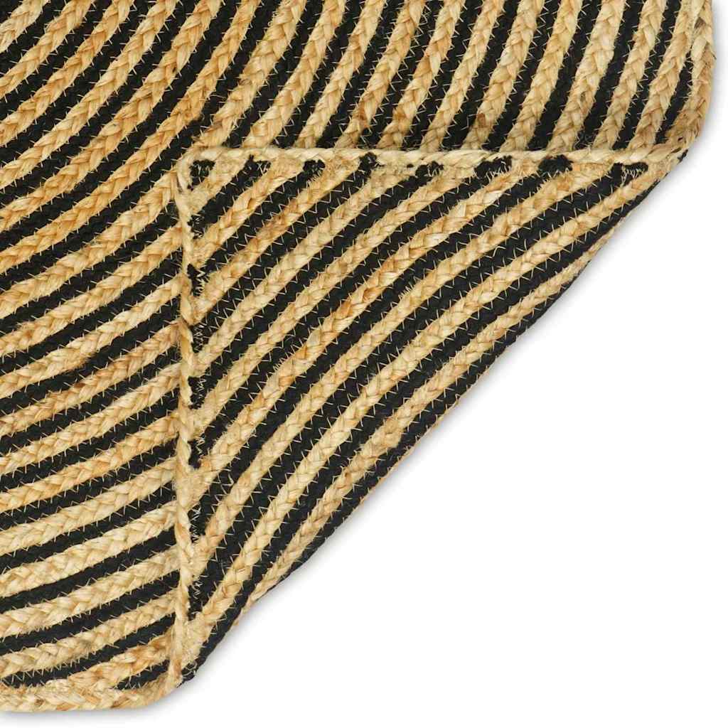 Kilimas Natūrali ir juoda 240 x 240 cm Džiutas