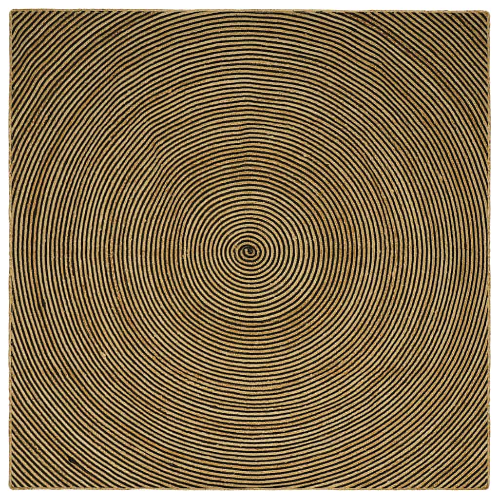 Kilimas Natūrali ir juoda 300 x 300 cm Džiutas
