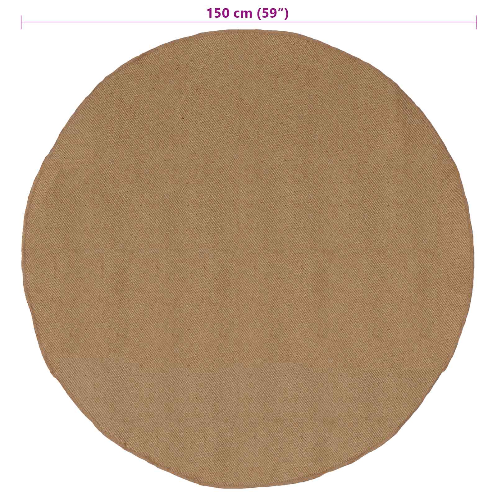 Kilimas Natūrali Ø 150 cm Džiutas