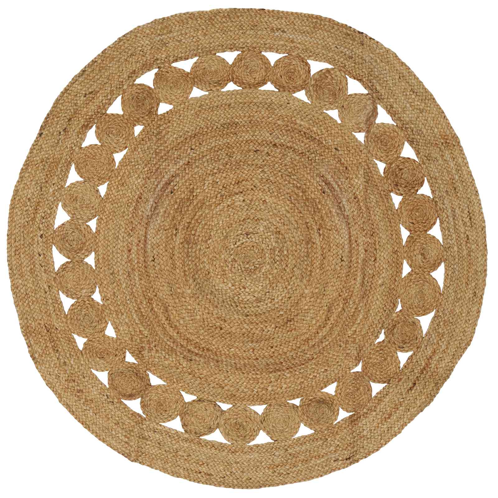 Paklājs dabīgs Ø 150 cm Džuts