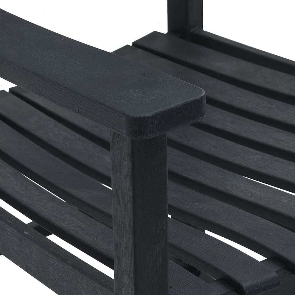 Sodo Supamasis Krėslas Juodas 65x84x114 cm HDPE
