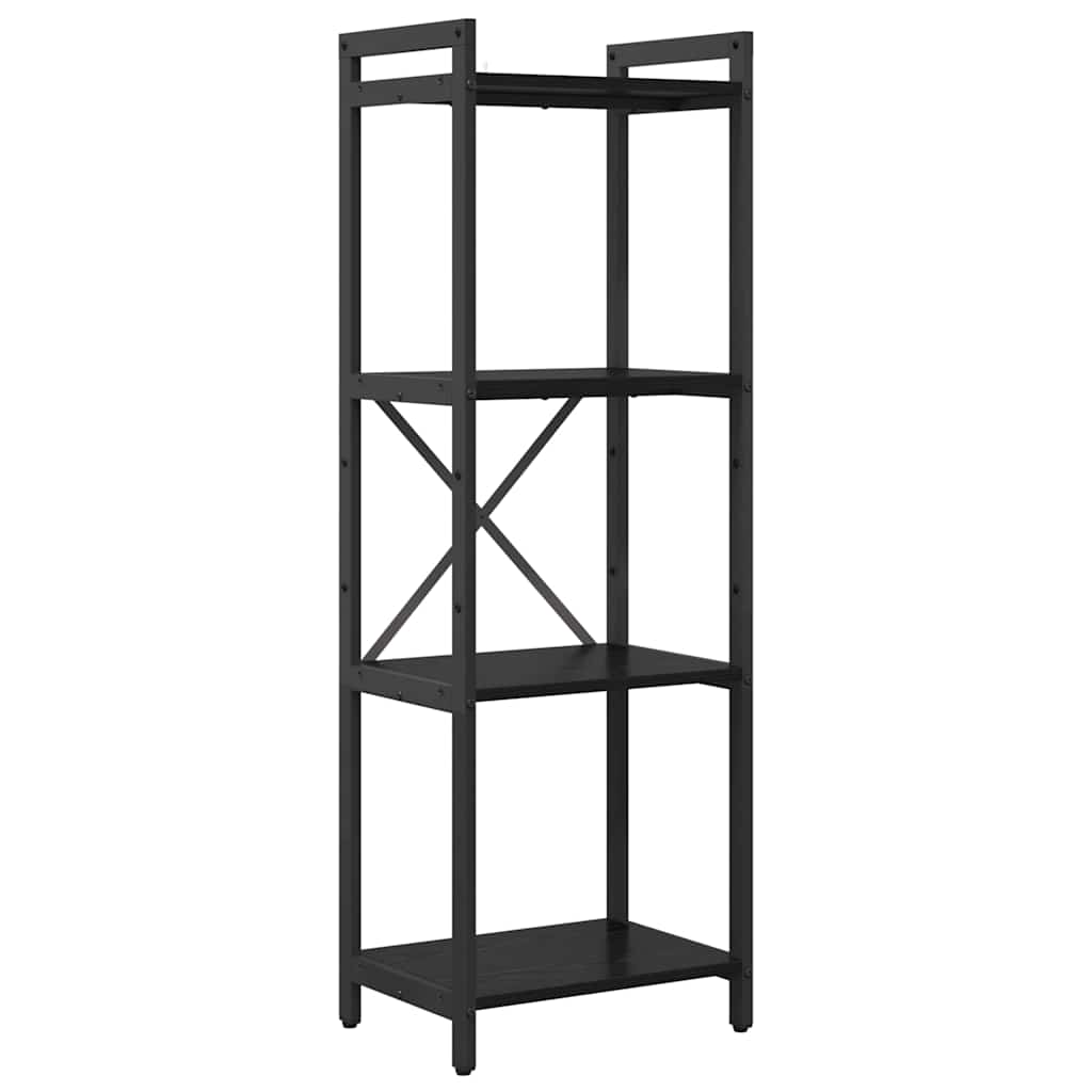 Grāmatu plaukts melns ozols 40 x 30 x 118 cm Apstrādāta koksne
