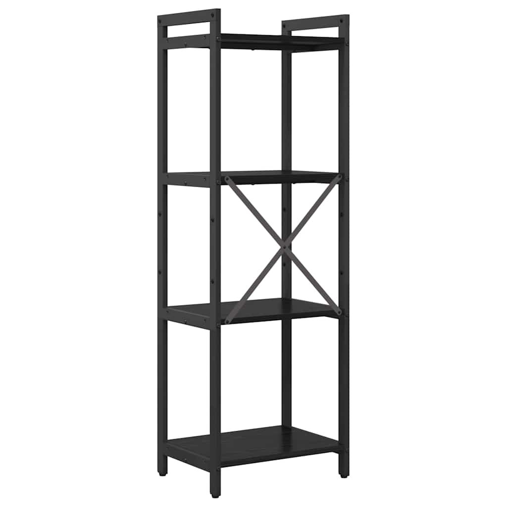 Grāmatu plaukts melns ozols 40 x 30 x 118 cm Apstrādāta koksne