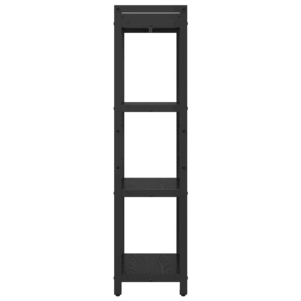 Grāmatu plaukts melns ozols 40 x 30 x 118 cm Apstrādāta koksne