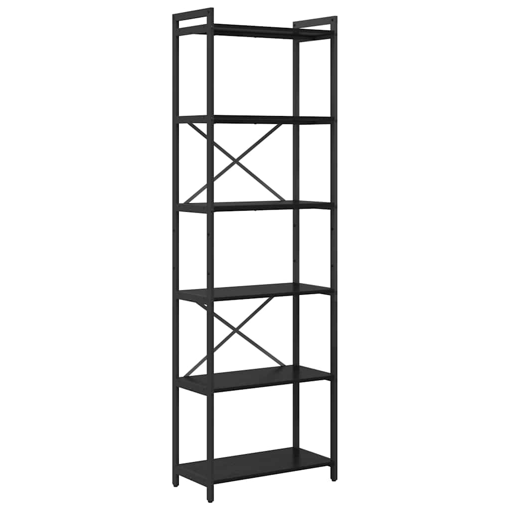 Black oak bookcase 60 x 30 x 188 cm Engineered wood