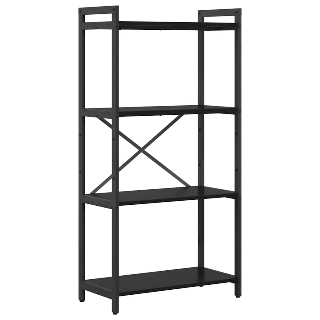 Knygų lentyna juoda ąžuolo 60 x 30 x 118 cm Apdirbta mediena