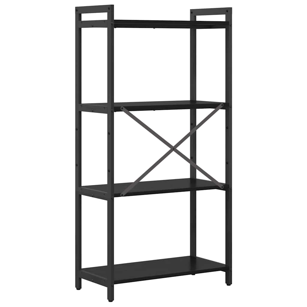 Knygų lentyna juoda ąžuolo 60 x 30 x 118 cm Apdirbta mediena